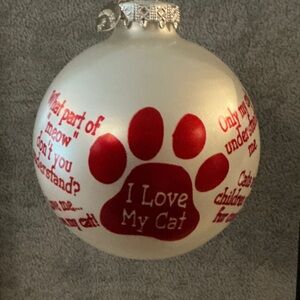 I Love My Cat Ornament